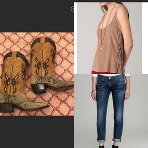 Frye python LE Jennifer Estes cowboy boots 5 Nashville Austin